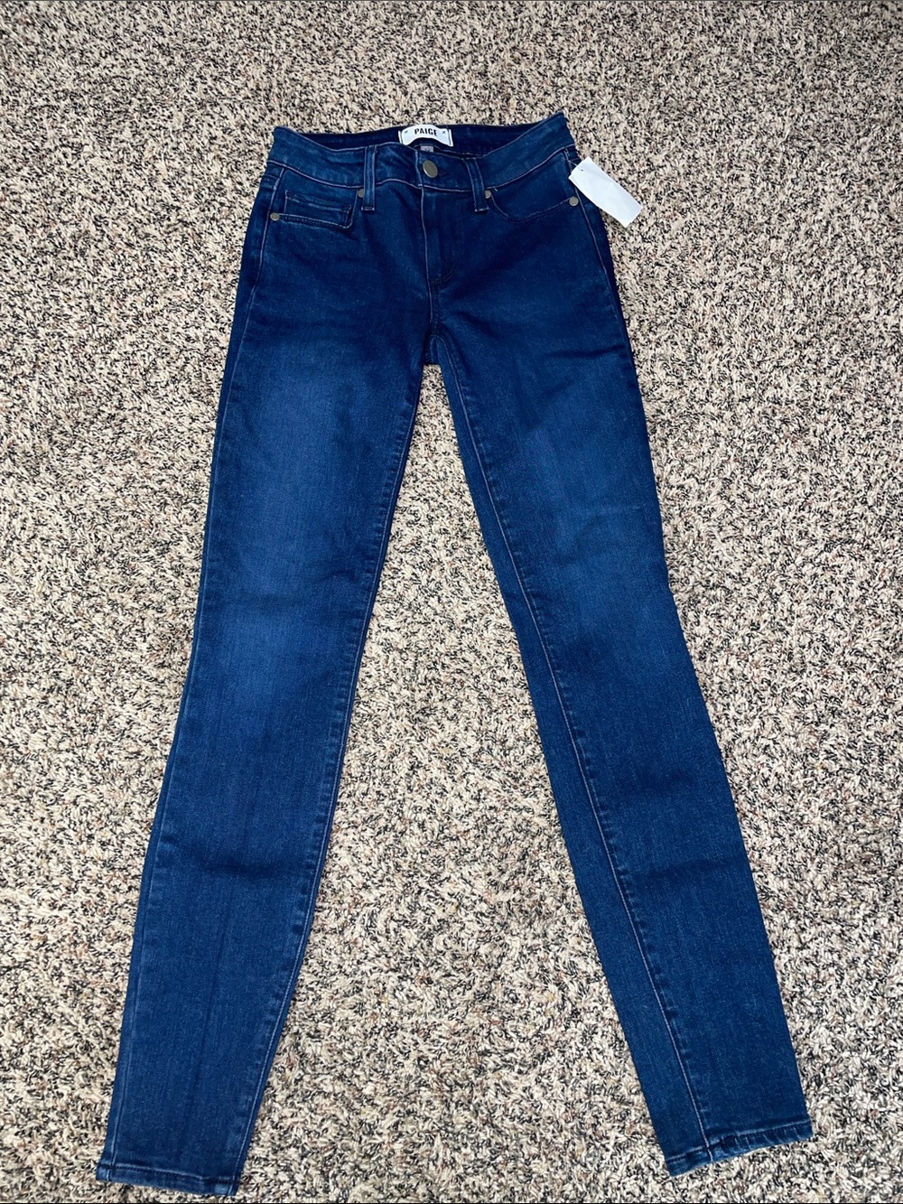 Paige Verdugo Ultra Skinny Dark Blue Jeans Woman’s Size 24 EUC